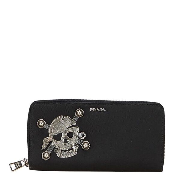 Prada Skull Nylon Leather Long Wallet - Picture 1 of 10